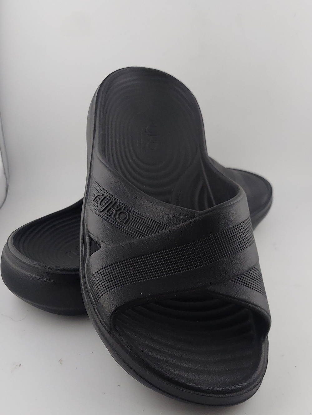 RYKA WOMANS Black Slide Sandals - Lightweight Comfort Size 9m